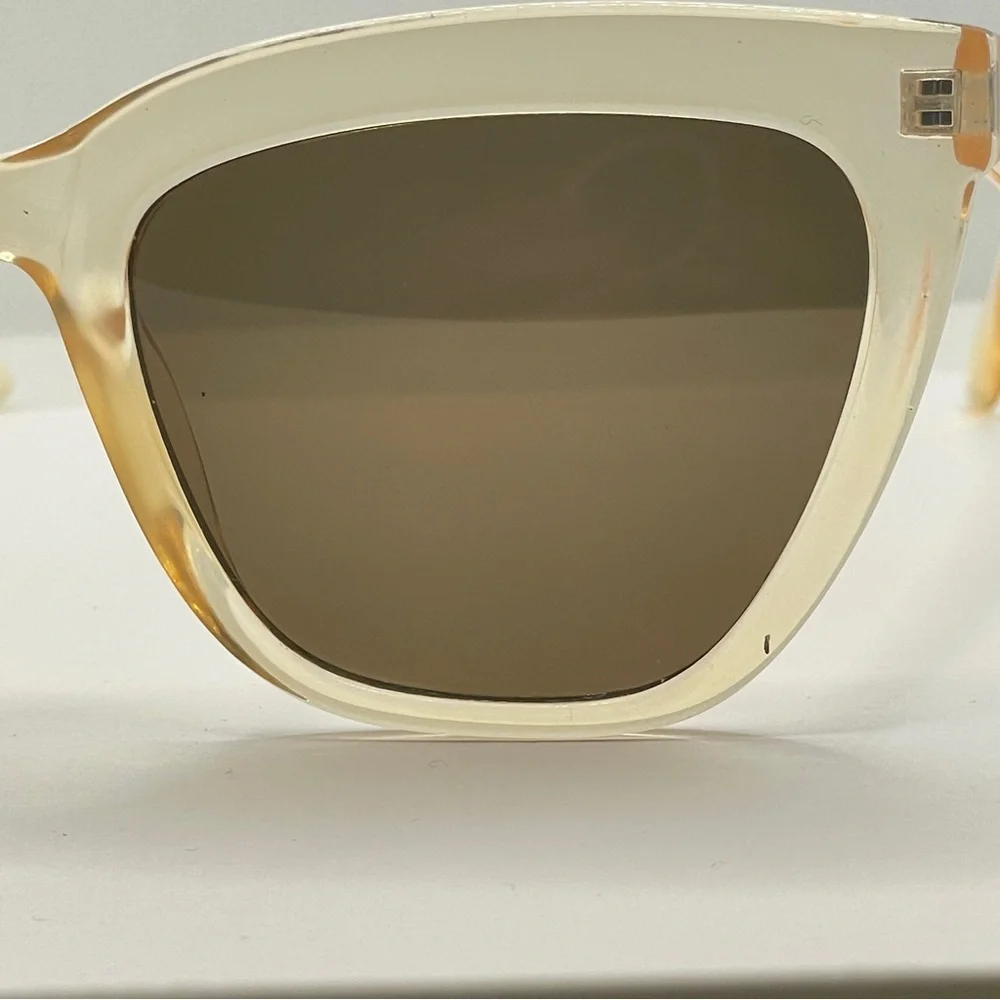 Retro Style Clear‎ Orange Cat Eye Oversized Sunglasses